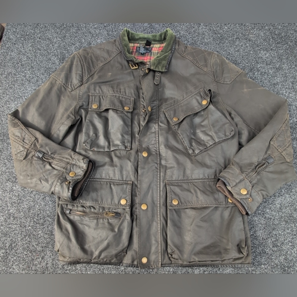 Vtg Polo Ralph Lauren Jacket Extra Large Iconic Oilcloth Waxed Cylinder Lined
